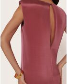 Wüstenrosafarbenes Diva Kurzkleid