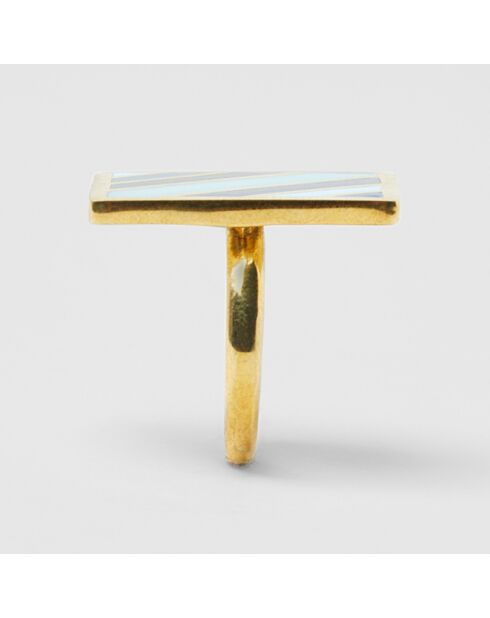 Anello arcobaleno in oro blu