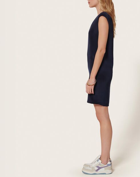 Robe Diva en soie mélangée minuit