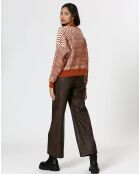 Pull Alicia marron/crème