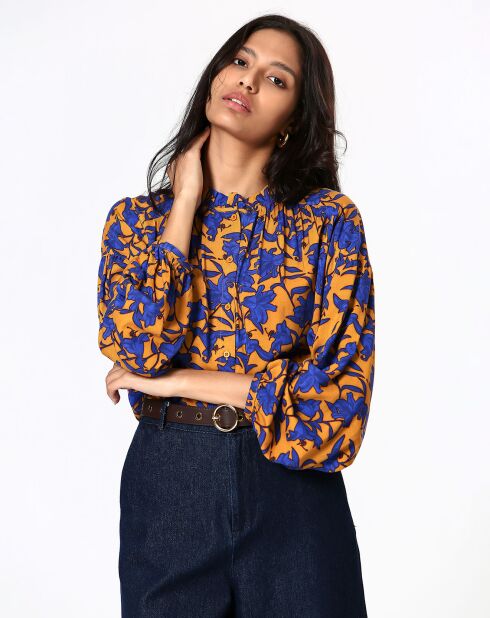 Blouse Pauline jaune/bleu