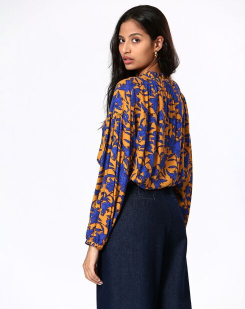 Blouse Pauline jaune/bleu