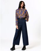 Blouse Pauline jaune/bleu