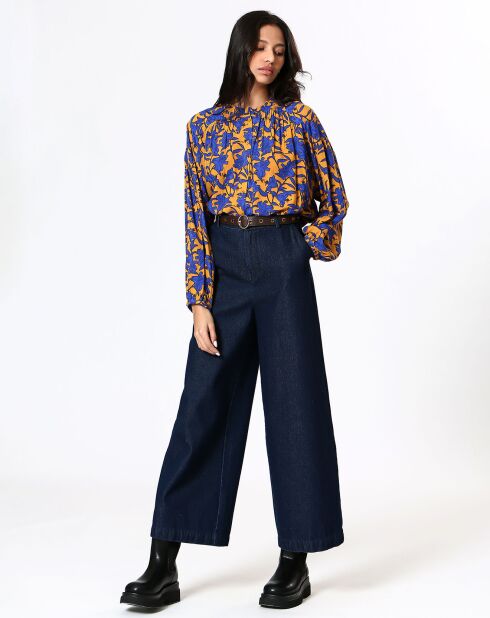 Blouse Pauline jaune/bleu