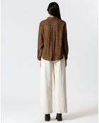 Chemise Zoé gris/marron