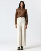Chemise Zoé gris/marron
