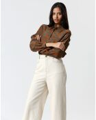Chemise Zoé gris/marron