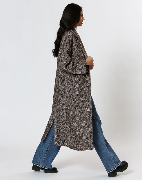 Manteau en Laine mélangée Inès marron