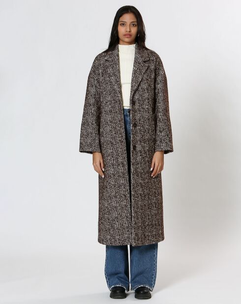 Manteau en Laine mélangée Inès marron
