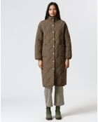 Manteau réversible Marie kaki/beige