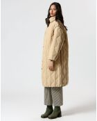 Manteau réversible Marie kaki/beige
