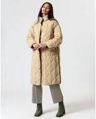 Manteau réversible Marie kaki/beige