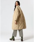 Manteau réversible Marie kaki/beige