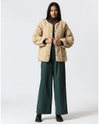 Manteau réversible Virginie kaki/beige