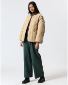 Manteau réversible Virginie kaki/beige