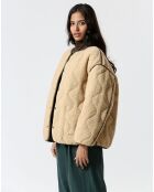 Manteau réversible Virginie kaki/beige