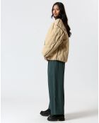 Manteau réversible Virginie kaki/beige