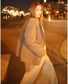 Manteau réversible Virginie kaki/beige