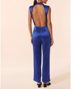 Combi Mister 100% soie bleu ouvrier