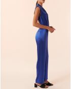 Combi Mister 100% soie bleu ouvrier