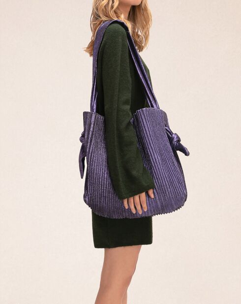 Sac Pink en cuir crack sirop violet