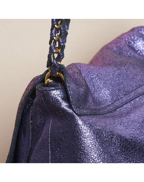 Sac Cedric en cuir crack sirop violet