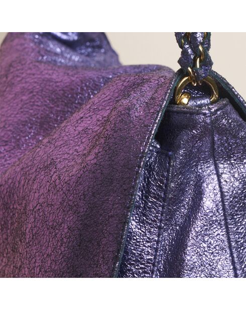Sac Cedric en cuir crack sirop violet
