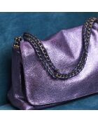 Sac Cedric en cuir crack sirop violet