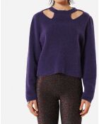Pull Louis en laine mélangée violet tim