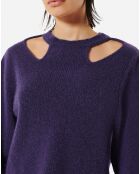 Pull Louis en laine mélangée violet tim