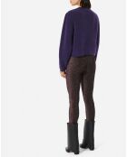 Pull Louis en laine mélangée violet tim