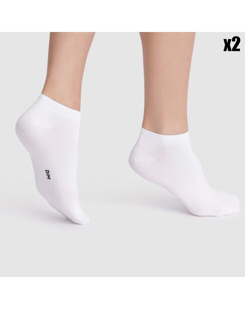 2 Paires de socquettes courtes Skin blanches