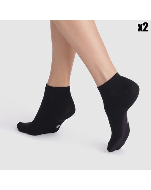 2 Paires de socquettes Skin noires