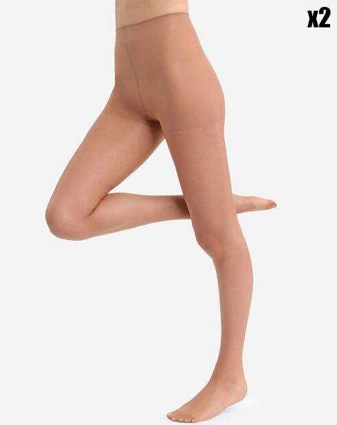 2 Collants transparent Dim Sublim Voile Nude 15D chair