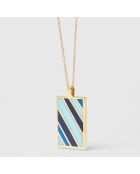 Collier Rainbow doré bleu