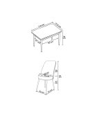 Table + 4 Chaises Nil marbre noir/fumé