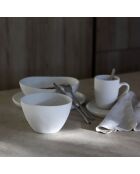 6 Bols Snowstack blanc mat - D.15 cm