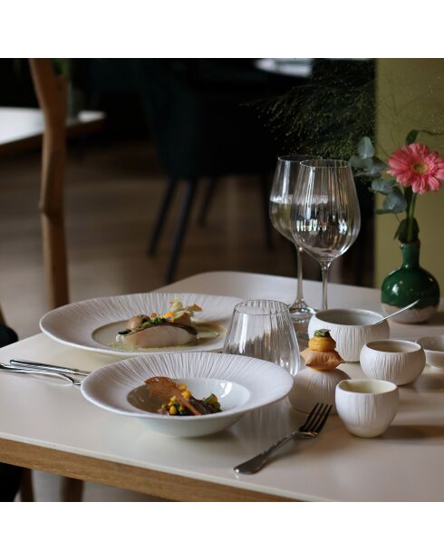 6 Bols en Porcelaine urus bleu/blanc - D. 8 cm