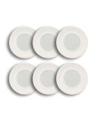 6 Assiettes plates Urus bleu/blanc - D.31 cm