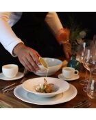 6 Assiettes plates Urus bleu/blanc - D.28.5 cm