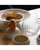 6 Bols en Porcelaine urus bleu/blanc - D. 8 cm