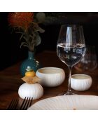 6 Bols en Porcelaine urus bleu/blanc - D. 8 cm