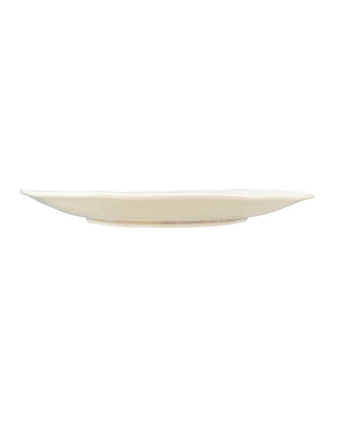 6 Assiettes plates Urus beige/blanc - D.31 cm