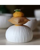 6 Bols en Porcelaine Urus beige/blanc - D.8 cm