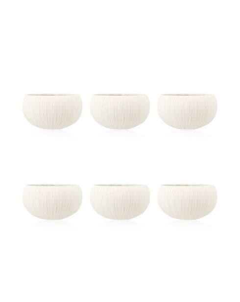 6 Bols en Porcelaine Urus blancs -D.10 cm