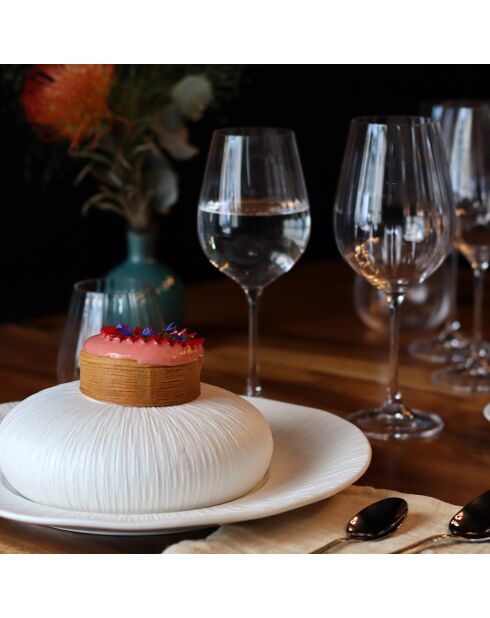 6 Bols en Porcelaine Urus blancs - D. 18 cm