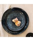 6 Assiettes plates Costa bleues - D.28 cm