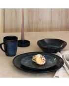 6 Assiettes dessert en grès Costa bleues - D.21 cm