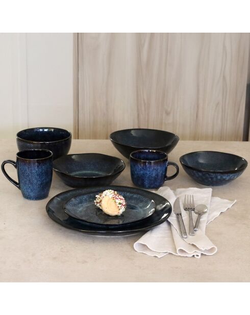 6 Coupelles en grès Costa bleues - D.17.5 cm