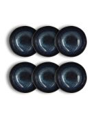 6 Coupelles en grès Costa bleues - D.17.5 cm